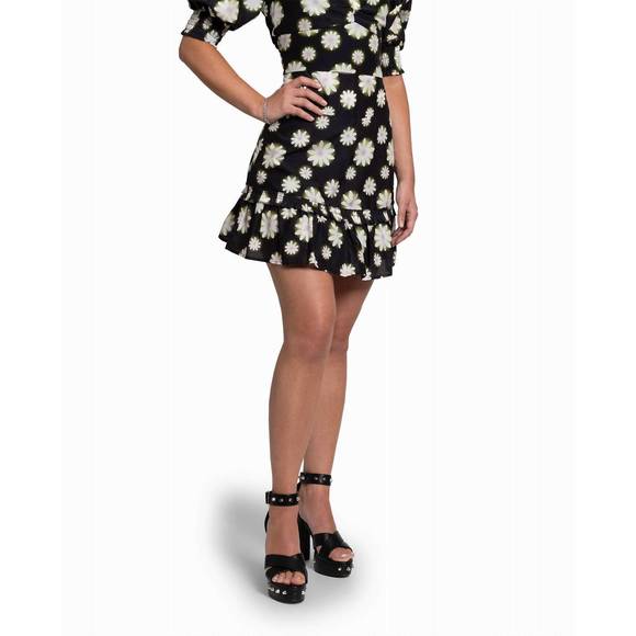 NEW NICOLE MILLER hazy daisy cotton mini skirt in hazy daisy - Picture 3 of 3